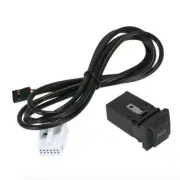 Car AUX Audio Cable Socket with Cord for Golf MK5 MK6 RCD310