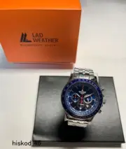 Rad Weather Pilot's Watch Tritium Chronograph 100m Water Resistant Deep Blue New
