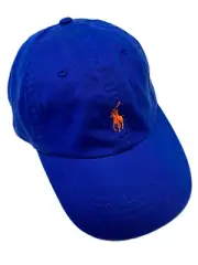 NEW POLO Ralph Lauren Men's Classic Sport Adjustable Hat/Cap-Blue Reef/Orange