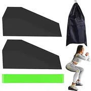 Foam Wedge Blocks | Non-Slip Professional Ergonomic Supportive Squat Ramp - Lightweight Calf Stretcher Slant Board, Yoga Prop Accessories for Fitness, Home Use, Weightlifting