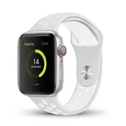 Silicone Apple Watch Band Sport Loop For Apple Watch 38mm Grey/White