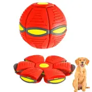 Flying Saucer Ball Pet Toys LED Light Magic Deformation Outdoor Sport Ball Hot♤