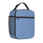 Blue Lunch Box Insulated Lunch Bag for Men Women Portable Lunchbox Reusable L...