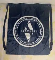 Sketcher's Shoes Nylon Navy Blue Drawstring Bag Backpack Sack Gym Bag