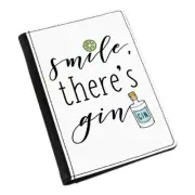 Smile There's Gin Passport Holder Cover Case Wallet - Funny Tonic Drinks
