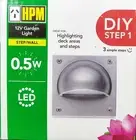 6 x 12V LED Outdoor Wall & Step Lights Silver Square 100mm x 100mm 0.5W HPM