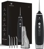Water Flosser Equipped with Two Water Tanks for Home and Travel,3 Modes Dental Oral Irrigator,Portable,IPX7 Waterproof,Powerful Battery Life, Water Dental Flossers for Teeth (Black)