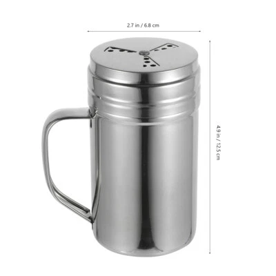 Stainless Steel Seasoning Jar Salt Pourer Dispenser Bottle Spice
