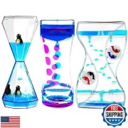 OCTTN Sensory Liquid Motion Bubbler Timers Set for Kids and Adults, 3 Pack Ho