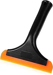 1 PCS Window Tint Squeegee Small Silicone Squeegee Flexible Silicone Squeegee Multifunctional Auto Squeegee Car Windshield Water Blade Squeegee with 5.9 Inch Blade for Mirror Glass Door (Black Orange)