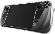 Steam Deck Case for LCD/OLED TPU Protective Crystal Clear Case Cover for Steam Deck Precision Molded Anti-Slip Hard Case Cover for Steam Console Ergonomic Grip Lightweight Durable