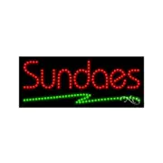 NEW “SUNDAES" UNDERLINE 27x11 SOLID/ANIMATED LED SIGN w/CUSTOM OPTIONS 20296