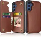 For Samsung Galaxy A16 A15 A14 5G Leather Back Wallet Card Slot Kickstand Case