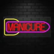 Manicure Neon Sign for Retail Displays | LED Flex Neon | 32"W x 13"H x 1"D