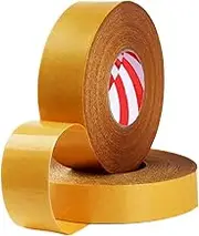 Double Sided Tape, Yellow Double Stick Grid Carpet Tape, Heavy Duty Mounting Adhesive Outdoor Rug Adhesive Roll, Fixing Supplies for Hardwood Floors, Tiles Floors and Carpets