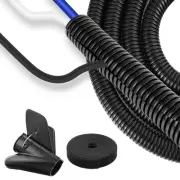 1" Split Wire Loom Tubing 10 ft Cord Protector Wires Covers Flexible Polyethy...