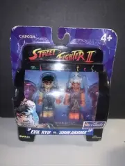 2005 Street Fighter II MiniMates Evil Ryu vs Shin Akuma Hollywood Video Exclu.