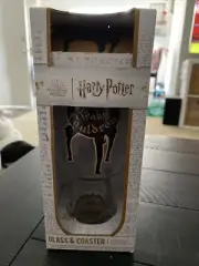 Harry Potter Wizarding World Glass & Coaster The Leaky Cauldron Butterbeer
