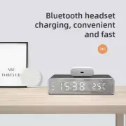 5W Electric Alarm Clock Non Slip Digital Thermometer Clock Multifunctional ECM