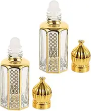 ADOCARN 2pcs Refillable Perfume Roller Bottles Portable Essential Oil Dispensers for Travel and Personal Fragrance Creation Compact and Easy to Clean Design