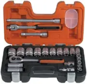 Bahco SOCKET & BIT SET S240AF 23Pcs 1/2” Hexagon Drive, Alloy Steel, Matt Finish