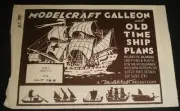 VINTAGE 1950s MODELCRAFT GALLEON & OLD TIME SHIP PLANS PATTERN - HMS BOUNTY