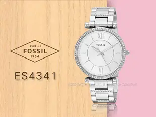 FOSSIL 手錶專賣店 國隆 ES4341  晶鑽羅馬指針女錶 不鏽鋼錶帶 銀色錶面 生活防水