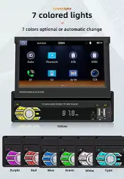 Single Din Auto Car Radio Retractable Screen Head Unit Carplay Android Player (for: Porsche)