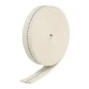 Cotton Oil Lamp Wick 20mm Flat Wide 5Meter/16.4Ft Long with Black Stitch, 1 Roll
