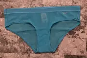 NWT VICTORIA'S SECRET PINK M BLUE MESH LOW RISE RETRO BRIEF HIPSTER PANTIES