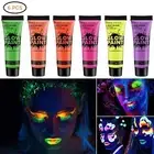6Pcs UV Blacklight Face And Body Paints Washable In The Dark Body Paints