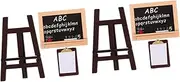 2 Sets Mini Easel Board Kids Tabletop Easel Kids' Easels Hand Decor Miniature Blackboard Mini Writing Board Miniature Art Supplies Wooden Mini Easel Tabletop Mini Easel DIY Supply