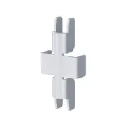 Flexi Storage Home Solutions White Double Slot Wall Strip Joiner - 2 Pack - White