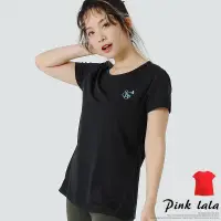 在飛比找蝦皮商城優惠-粉紅拉拉 台灣製 吸濕排汗 細條長版T恤 休閒圓領短袖 透氣