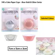 100 x Foil Cupcake Paper Liners Muffins Patty Pans Kitchen Baking Cup Cake Cases