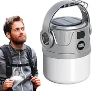 Solar Camping Lantern - LED Rechargeable Lamp Camping Lights | Portable LED Flashlight Lightweight Camp Lamp for Hiking, Fishing & Yard