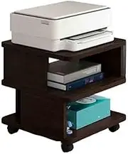 Printer Table Floor-to-Ceiling Removable Printer Cabinet Desk Printer Shelf Placement Desk Desk Side Multi-Tier Stand Printer Shelf(Black)