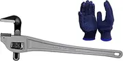 [KARRYTON] 24 Inch Aluminum Offset Pipe Wrench, 4"/101mm Adjustable Jaw Capacity, Heavy Duty Alum Handle Plumbers Wrench with Drop Forged Steel Jaw(CR-V), Perfect Plumbers Tool Exceed GGG Standard