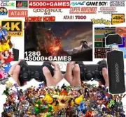 45000+ 4K HDMI 128GB Pre-Loaded Retro Game Stick Console 2X Wireless Controller