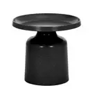 Sigge Side Table Black - Round Steel Side Table by Dane Craft