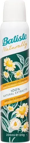 Batiste Naturally Dry Shampoo 200mL - Green Tea & Chamomile Extract