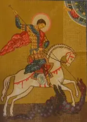 Printed Needlepoint Tapestry Canvas "Saint George. Icon" 6065