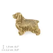 English Cocker Spaniel (body), gold covered pin, high qauality Art Dog AU