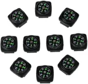 Bayite Hard Shell Liquid Filled Button Compass Set for Survival Watch Band Parac