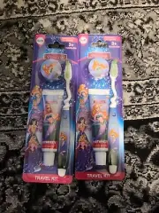 Fairytale princess soft toothbrush cap+gel paste age 3+fluoride-free Travel kit