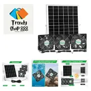 Solar 3 Fan Kit for Intake or Exhaust air, 25W Solar Panel Powered Fan for Ch...