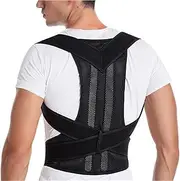 XS-5XL Plus Size Full Back Brace Adjustable Scoliosis Posture Corrector Lumbar Support Corset Men Women Back Shoulders Neck Clavicle Support Posture Trainer Tools(5X-Large)