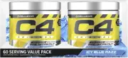 2 x 195g Cellucor C4 ID Series 60 Serve Pre Workout Supplement Icy Blue Razz