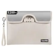 5200 Degree F Fireproof Money Bag with Lock, Water Document Zipper, 8 Layers ...