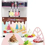 Kolice Commercial ETL Certificate Tabletop countertop 3 Flavors(2+1 Mixed) Soft Serve ice Cream Machine, ice Cream Maker